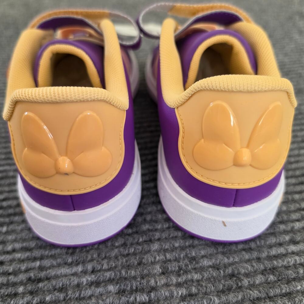 Adidas Disney Minnie Mouse Grand Court Kid's Size 3 Sneakers Purple Yellow Pink - Picture 5 of 12